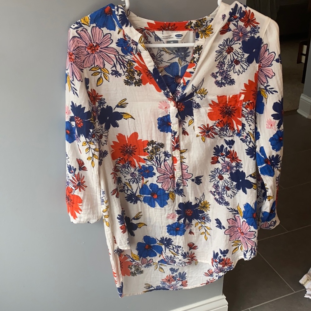 Old navy floral tunic top